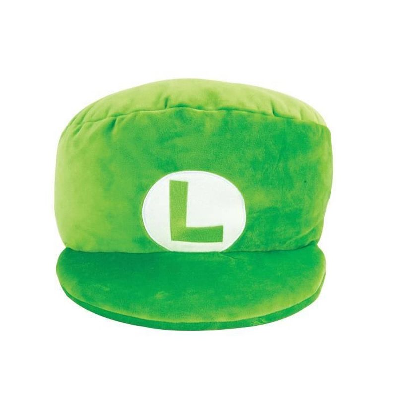 Foto van Tomy super mario - pluche mocchi mocchi cap luigi groen 30 cm