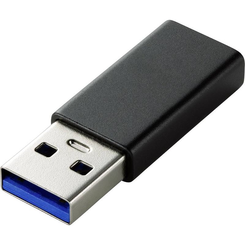 Foto van Renkforce usb 3.2 gen 1 (usb 3.0) adapter [1x usb 3.2 gen 2 stekker a (usb 3.1) - 1x usb-c bus] renkforce