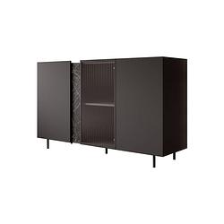 Foto van Meubella dressoir sabion - zwart - 150 cm