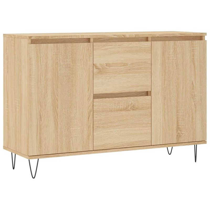 Foto van Vidaxl dressoir 104x35x70 cm bewerkt hout sonoma eikenkleurig