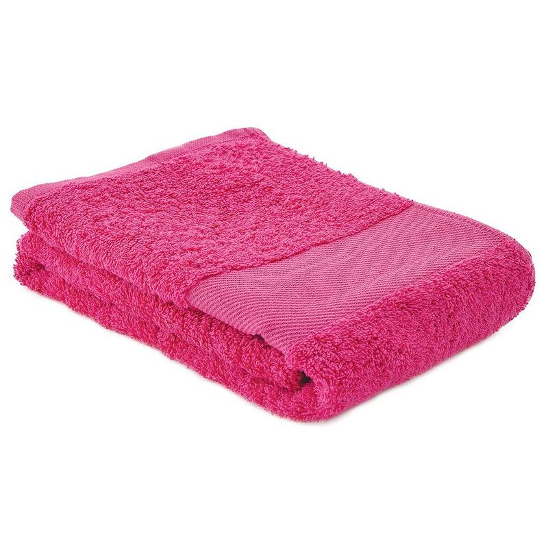 Foto van Arowell sporthanddoek fitness handdoek 130 x 30 cm - 500 gram - roze - 5 stuks