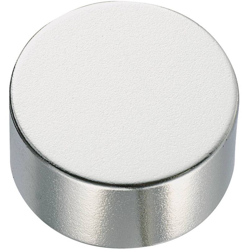 Foto van Tru components 506103 permanente magneet rond (ø x h) 20 mm x 2 mm n45 1.33 - 1.37 t grenstemperatuur (max.): 80 °c