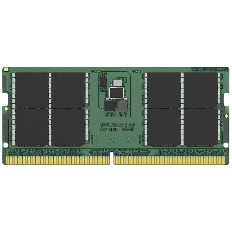 Foto van Kingston valueram werkgeheugenmodule voor laptop ddr5 32 gb 1 x 32 gb non-ecc 4800 mhz 262-pins so-dimm cl40 kvr48s40bd8-32