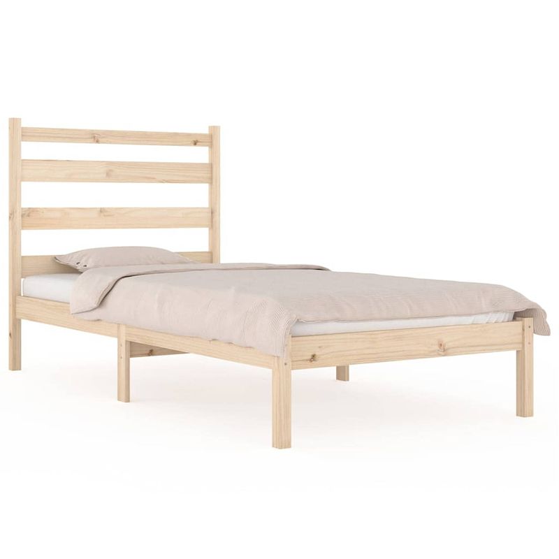 Foto van The living store houten bedframe - classic - 100 x 200 cm - massief grenenhout