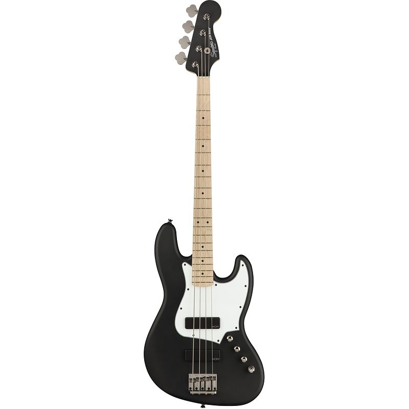 Foto van Squier contemporary active jazz bass hh flat black mn