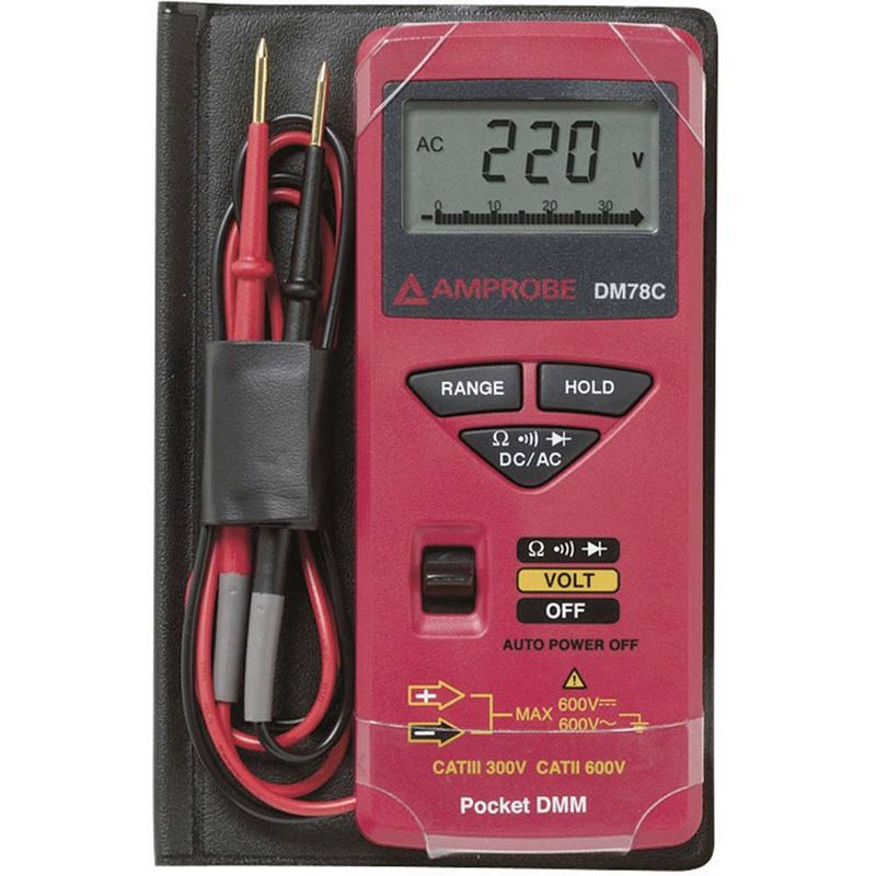 Foto van Beha amprobe dm78c multimeter digitaal cat ii 600 v, cat iii 300 v weergave (counts): 3400