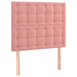 Foto van Vidaxl hoofdborden 2 st 90x5x78/88 cm fluweel roze