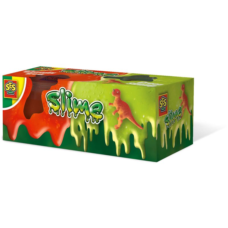 Foto van Ses creative slijm met dino rood/groen 2x120gr