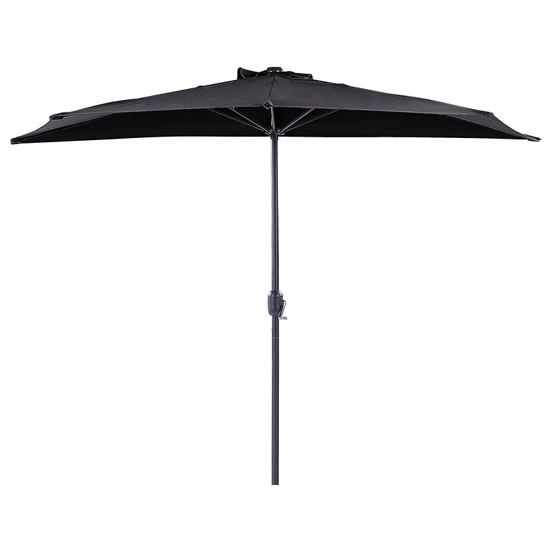 Foto van Beliani galati - halfronde parasol-zwart-polyester