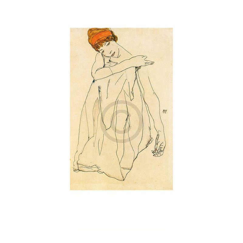 Foto van Egon schiele - die tänzerin kunstdruk 50x70cm