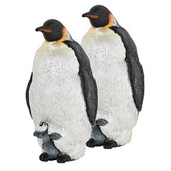 Foto van Set van 2x stuks plastic speelgoed figuur keizer pinguin 4 cm - speelfiguren