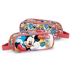 Foto van Disney etui mickey mouse junior 23 cm polyester/pvc rood