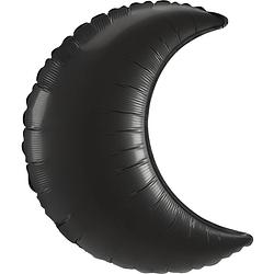 Foto van Amscan folieballon supershape onyx crescent 89 cm zwart