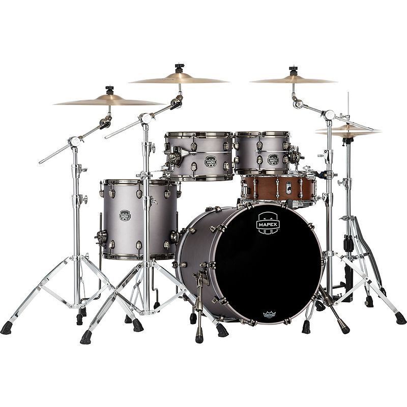 Foto van Mapex se504xm saturn evolution maple fusion gun metal grey 4-delige shellset