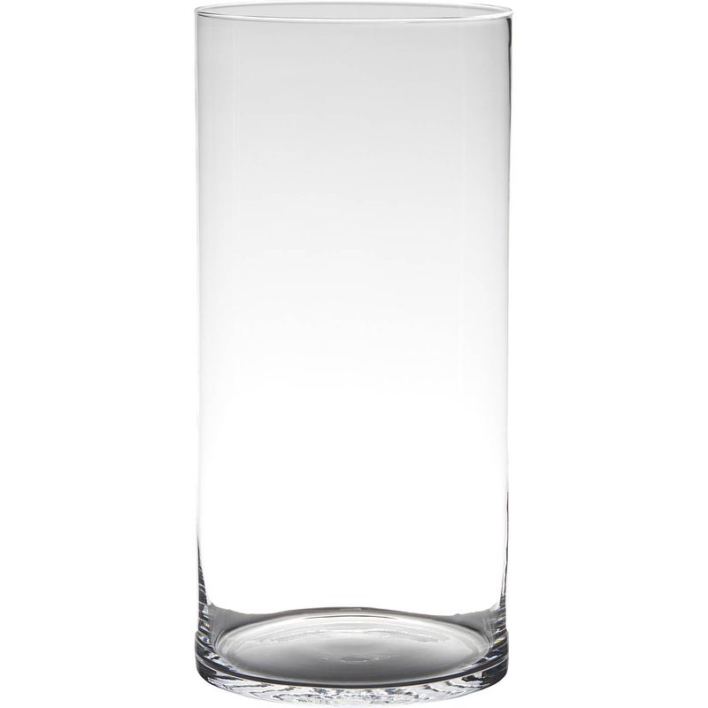 Foto van Glazen bloemen cylinder vaas/vazen 40 x 19 cm transparant - vazen