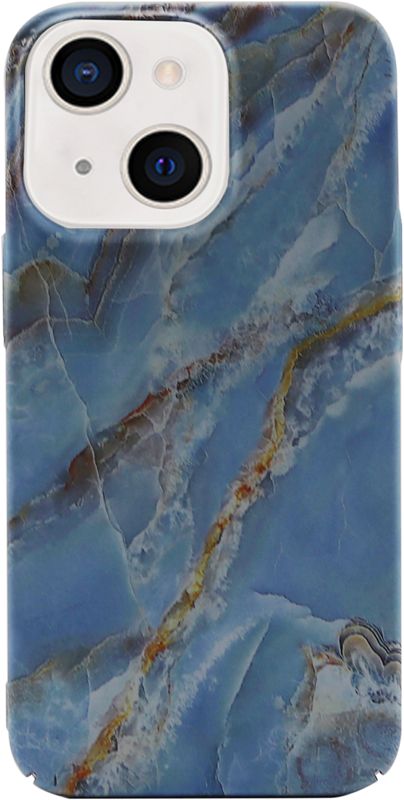 Foto van Bluebuilt blue marble hard case apple iphone 13 back cover