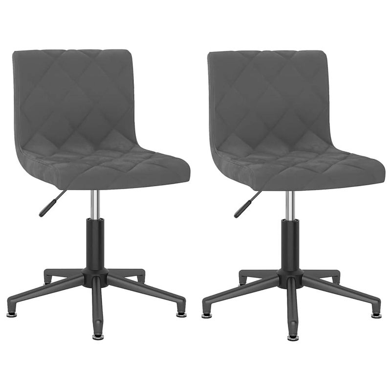 Foto van The living store - draaibare eetkamerstoelen - set van 2 - 40x43x(74.5-88.5) cm - fluweel