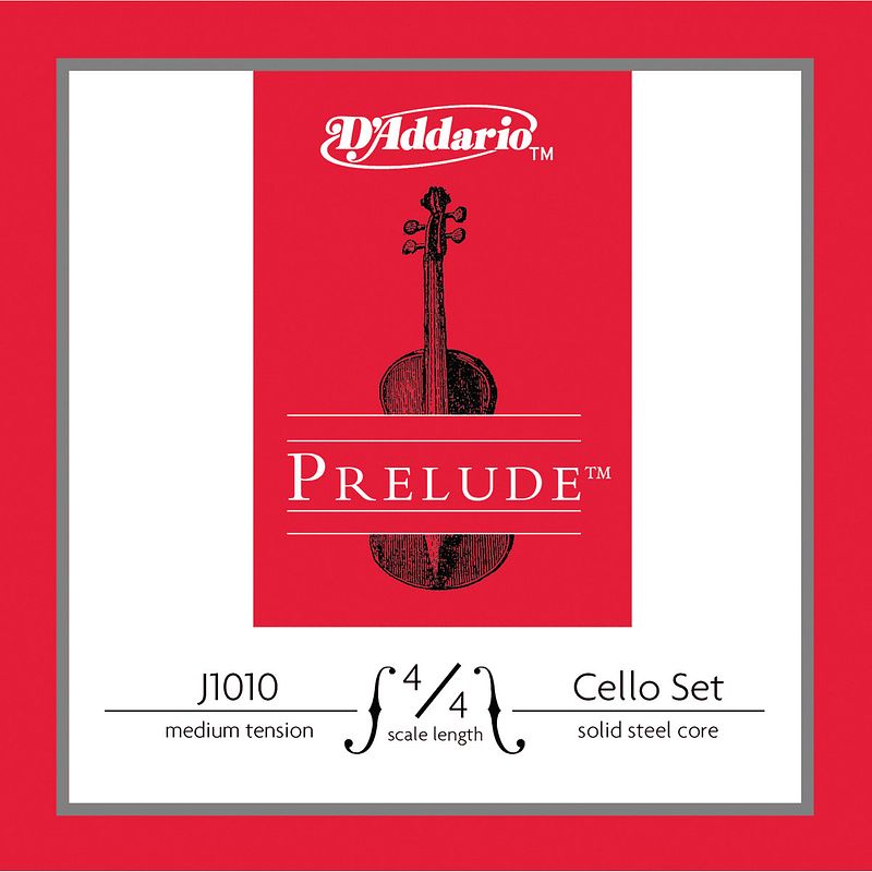 Foto van D'saddario j1010 prelude cello 4/4 medium cellosnaren set