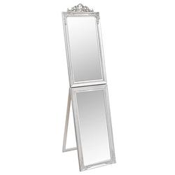 Foto van Vidaxl spiegel vrijstaand 40x160 cm wit zilverkleurig