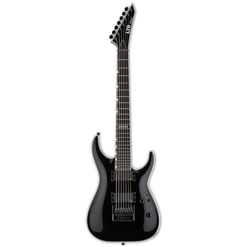 Foto van Esp ltd deluxe mh-1007et evertune black 7-snarige gitaar