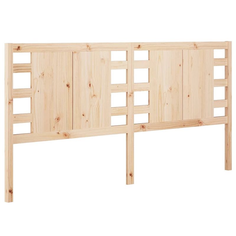 Foto van The living store houten hoofdbord - grenenhout - 206 x 4 x 100 cm - rustieke charme