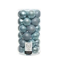 Foto van Kerstballen mix 37 st. - arctic blauw