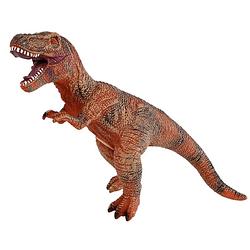 Foto van Dinoworld dinosaurus t-rex jongens 41 cm rubber bruin