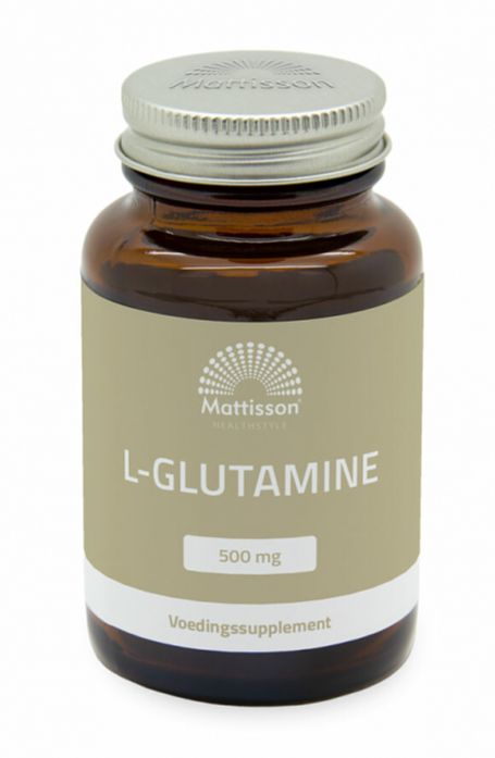 Foto van Mattisson l-glutamine 500mg capsules