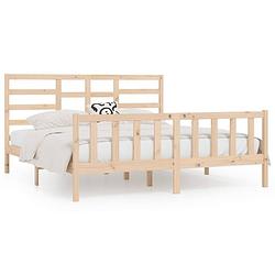 Foto van Vidaxl bedframe massief grenenhout 200x200 cm