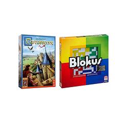 Foto van Spellenbundel - bordspel - 2 stuks - carcassonne & blokus