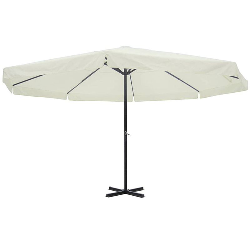 Foto van Vidaxl parasol samos 500 cm aluminium wit