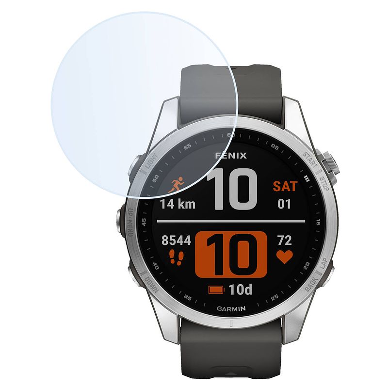 Foto van Basey garmin fenix 7s screenprotector tempered glass beschermglas - garmin fenix 7s screen protector