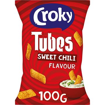 Foto van Croky tubes sweet chili 100g bij jumbo