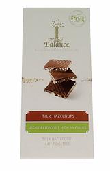 Foto van Balance chocolade tablet stevia melk hazelnoot