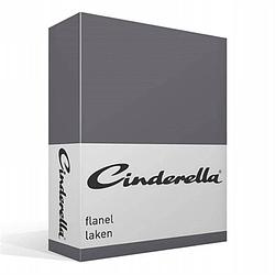 Foto van Cinderella flanel laken - 100% geruwde flanel-katoen - lits-jumeaux (240x260 cm) - grijs