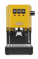 Foto van Gaggia classic evo pro espresso apparaat geel