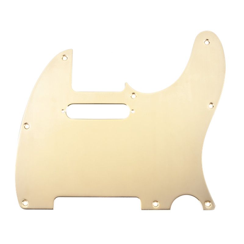 Foto van Fender 8-hole mount plated telecaster pickguard gold slagplaat voor fender telecaster