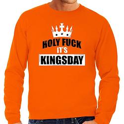 Foto van Holy fuck its kingsday sweater oranje voor heren - koningsdag truien xl - feesttruien