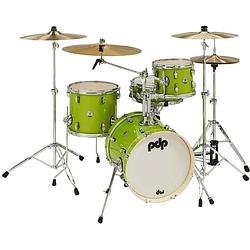 Foto van Pdp drums new yorker electric green sparkle 4d. shellset