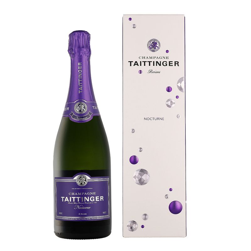 Foto van Taittinger nocturne sec blanc 75cl wijn + giftbox