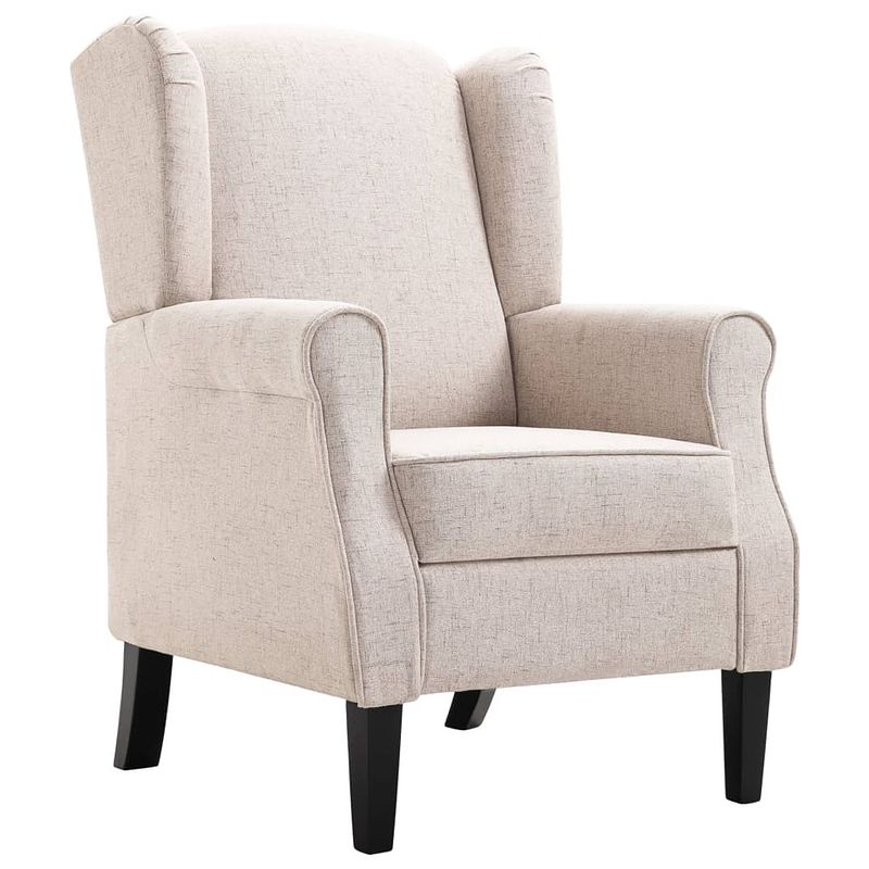 Foto van The living store armstoel x - fauteuil - 68x73x101 cm - beige