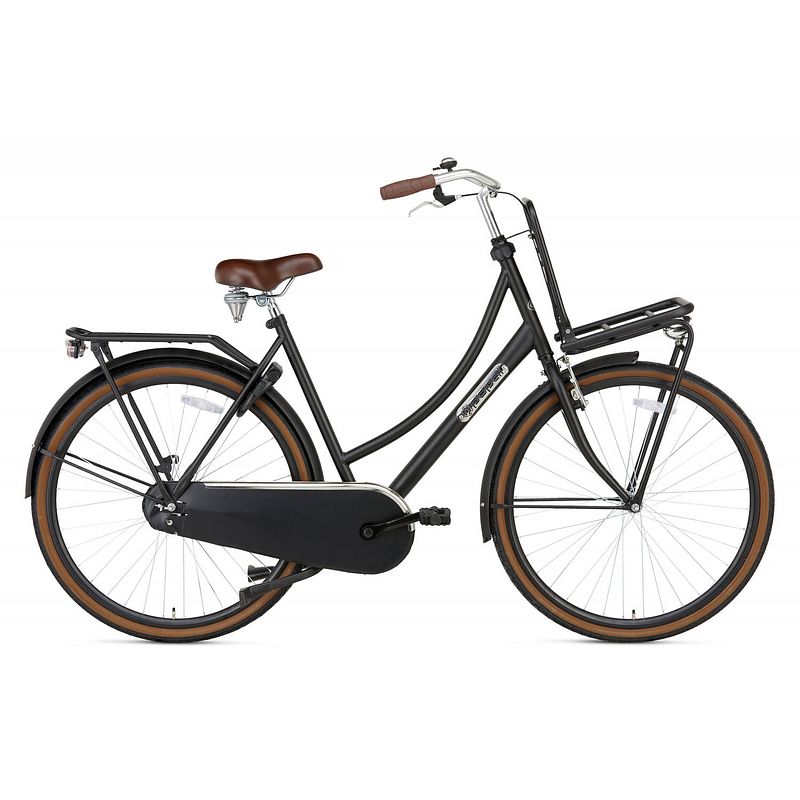 Foto van Popal transportfiets dames daily dutch basic 28 inch 50 cm dames terugtraprem matzwart