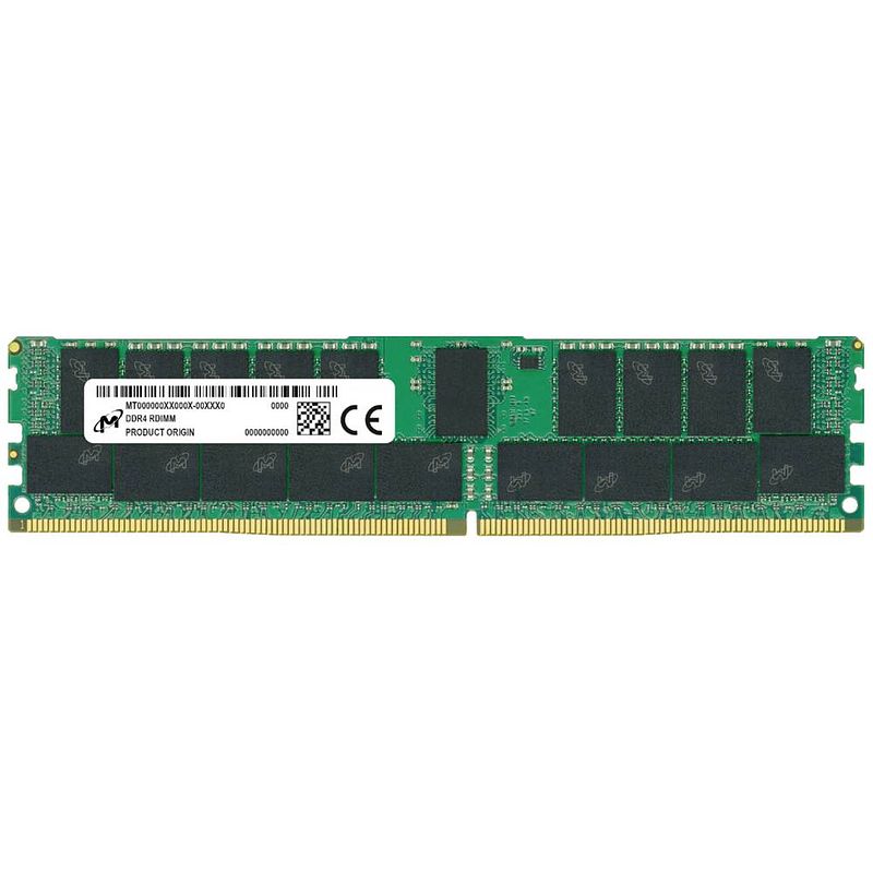 Foto van Crucial mta36asf4g72pz-3g2r werkgeheugenmodule voor pc ddr4 32 gb 1 x 32 gb ecc 3200 mhz 288-pins dimm cl22 mta36asf4g72pz-3g2r