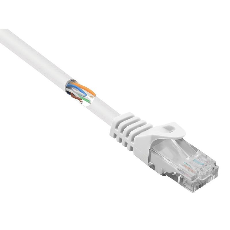 Foto van Renkforce rf-5043778 rj45 netwerkkabel, patchkabel cat 5e u/utp 5.00 m wit snagless 1 stuk(s)