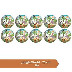 Foto van Bal - voordeelverpakking - jungle world - 23 cm - 10 stuks