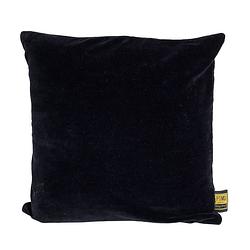 Foto van Ptmd floo black cotton velvet cushion square