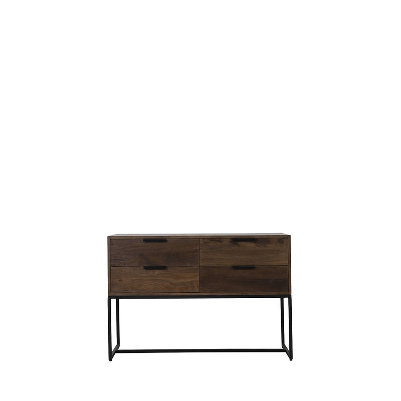 Foto van Light&living side table 120x40x80 cm meave hout mat donker bruin