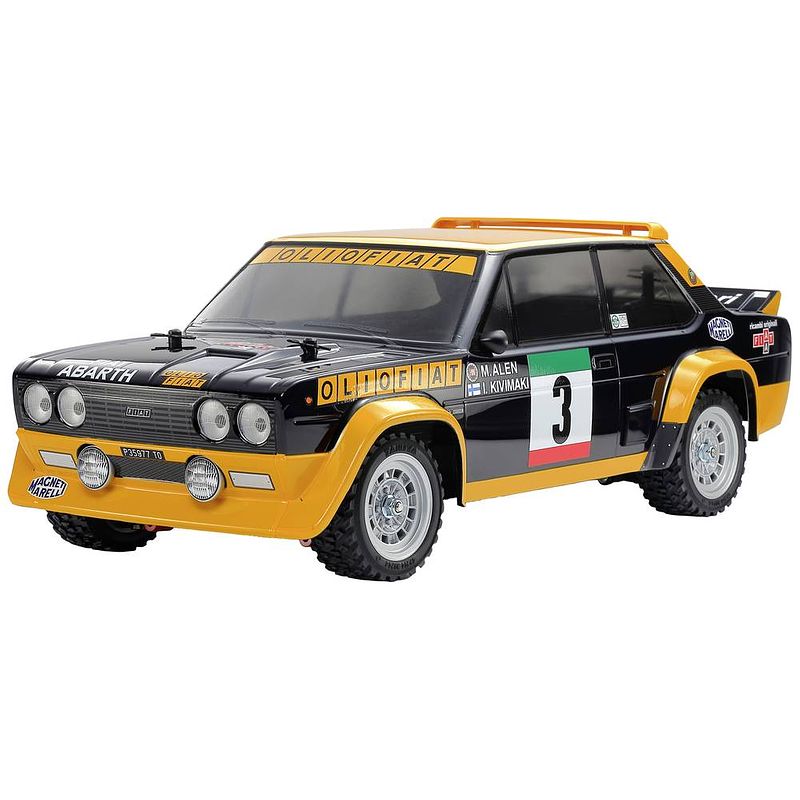 Foto van Tamiya fiat 131 abarth olio 1:10 rc auto elektro rallywagen 4wd bouwpakket