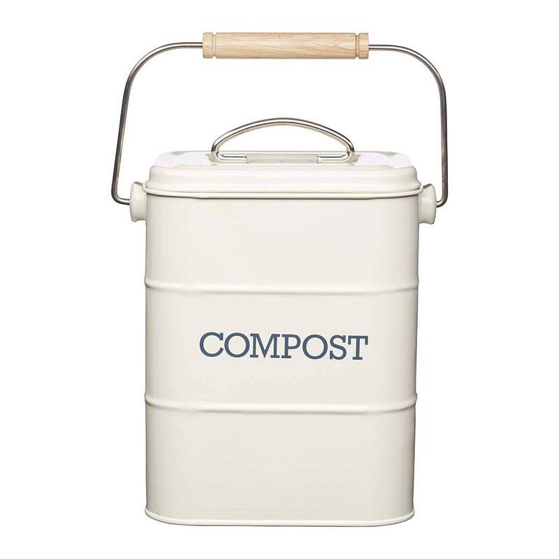 Foto van Kitchencraft - compostbak creme - staal - duurzaam - praktisch - compostemmer - kitchencraft living nostalgia