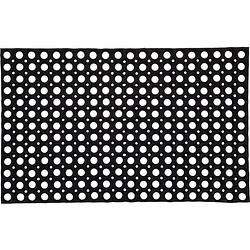 Foto van 2x deurmatten/buitenmatten rubber 50 x 80 cm - deurmatten